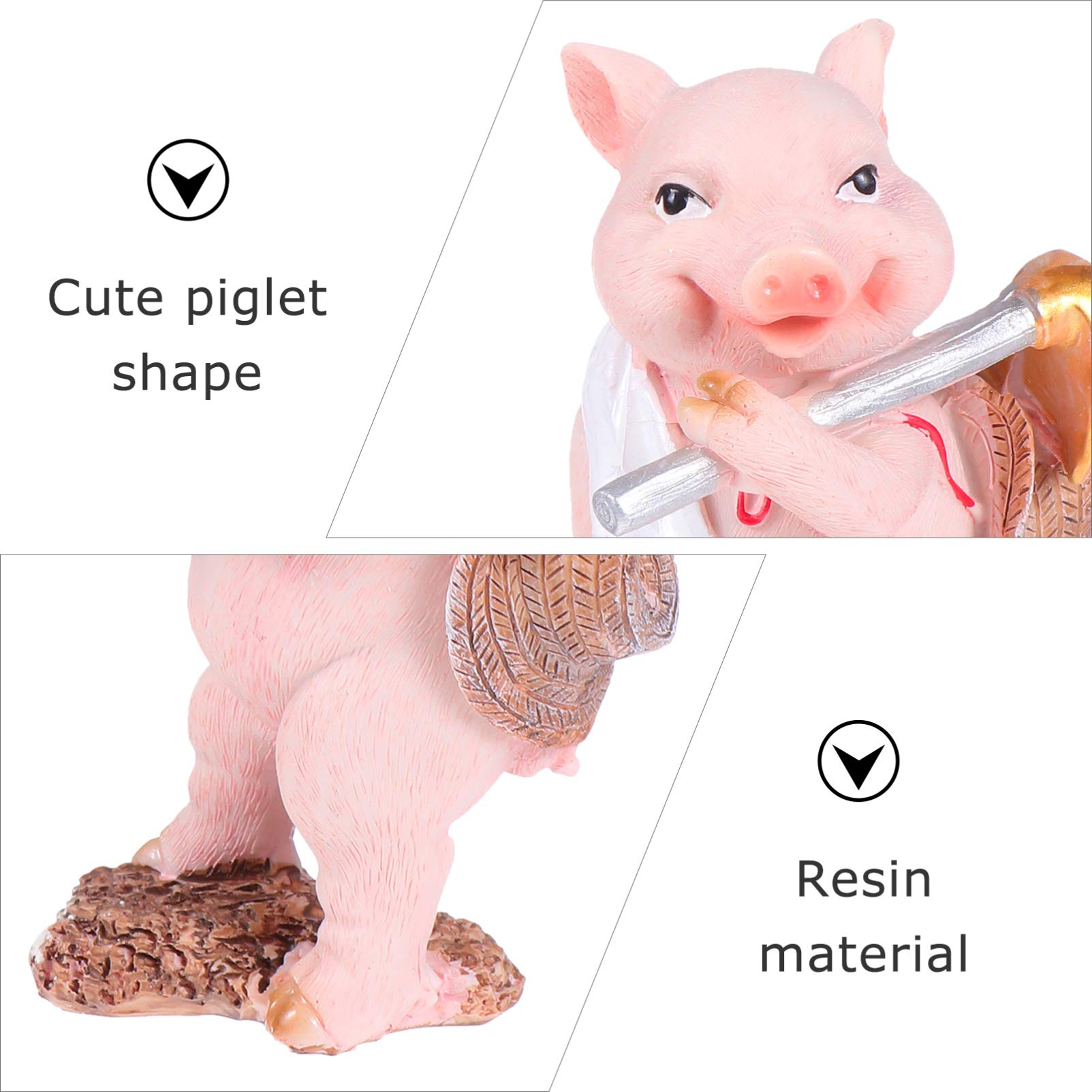 1pc Cabilock Pig Ornament - Handcrafted Pig Sculpture for Home Decor, Car Trim & Miniature Garden Accessories | Perfect for Farmhouse Decor, Easter Bunny Displays & Interior Crafts Collection
