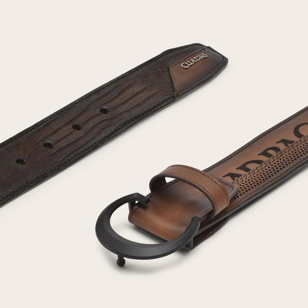 CS551LT Genuine Lizard Skin Western Belt for Men - Stylish Casual & Cowboy Fashion Accessory - Perfect for Rodeo, Ranch Work, and Everyday Wear
