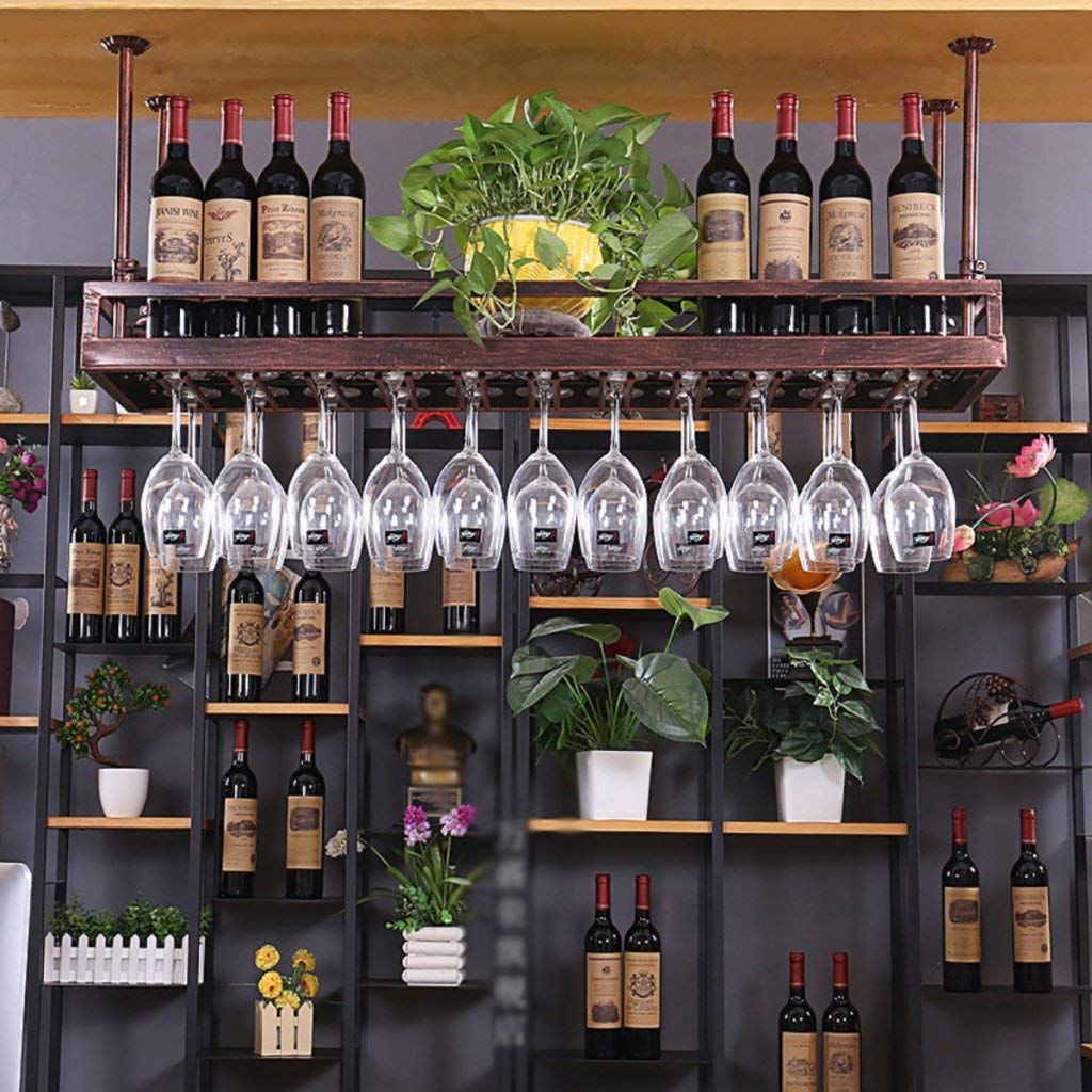 MFLASMF Hanging Wine Glass Rack - Creative Goblet Display Holder for Kitchen & Bar (80x35cm) - Perfect for Wine Storage, Glass Organization & Home Decor