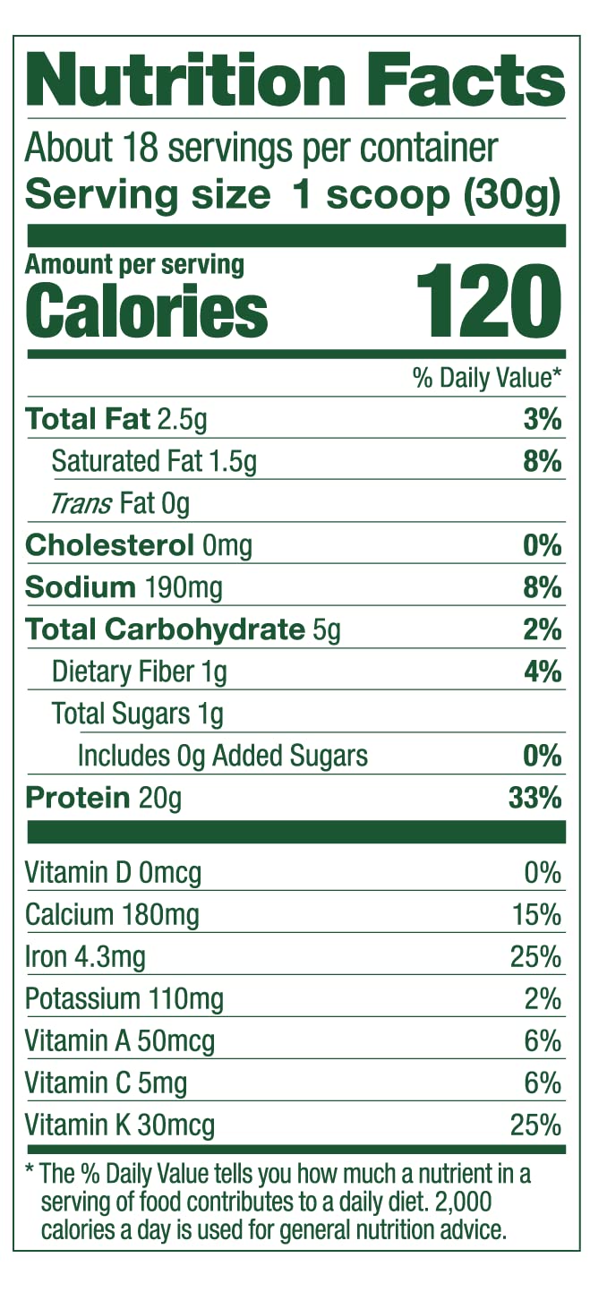 Vega Protein and Greens Vanilla Protein Powder - 20g Plant-Based Vegan Protein with Superfoods, Non-GMO, Pea Protein for Men & Women, 1.2 lb (Packaging May Vary) | Post-Workout Recovery & Meal Replacement Shake