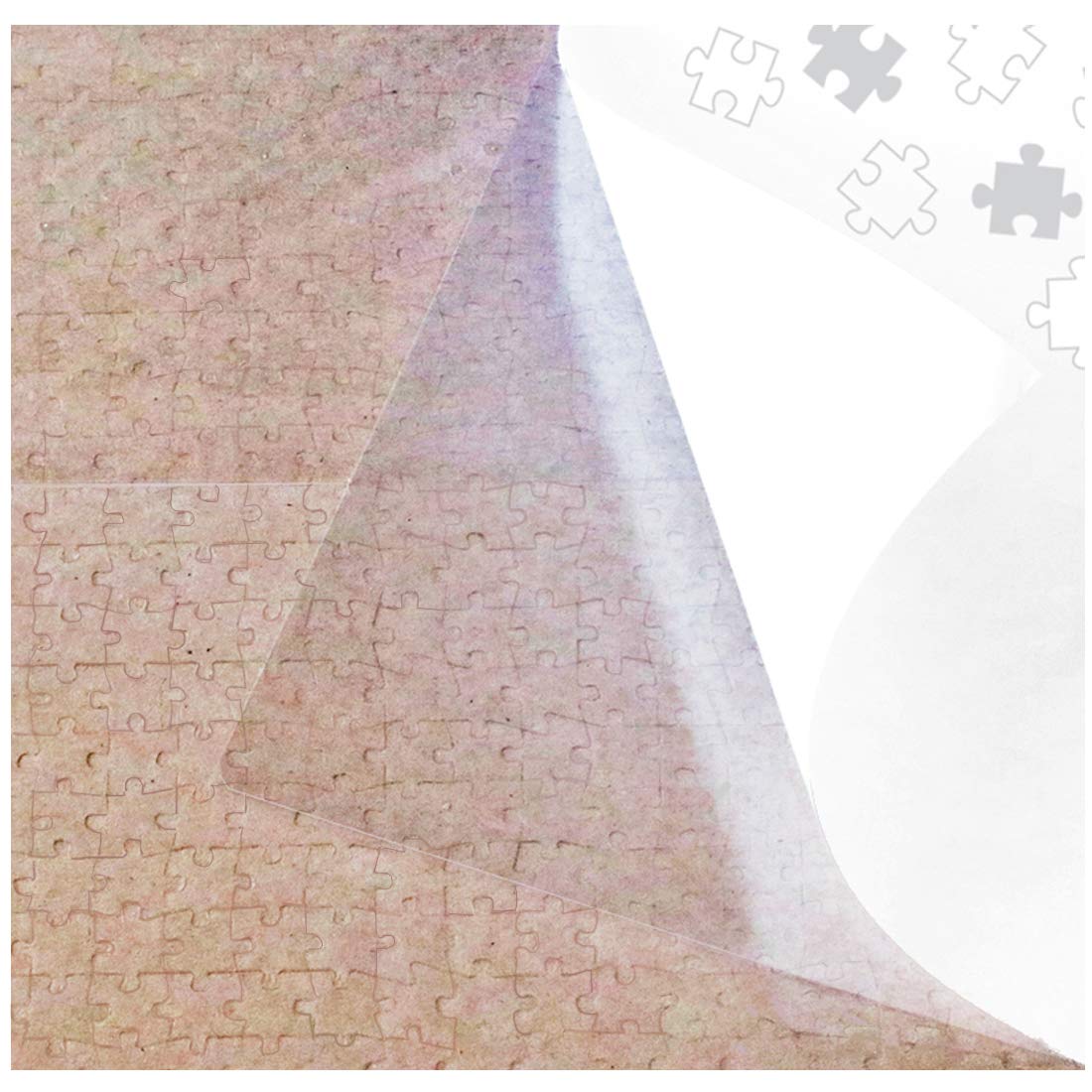 2 Pack 1000 Piece Puzzle Glue Sheets - Extra Large Thick No Mess Jigsaw Puzzle Saver for 24x30 Puzzles | Peel & Stick Adhesive Backing to Preserve & Frame Finished Puzzles | Perfect for DIY Home Decor, Gift Wrapping & Craft Projects