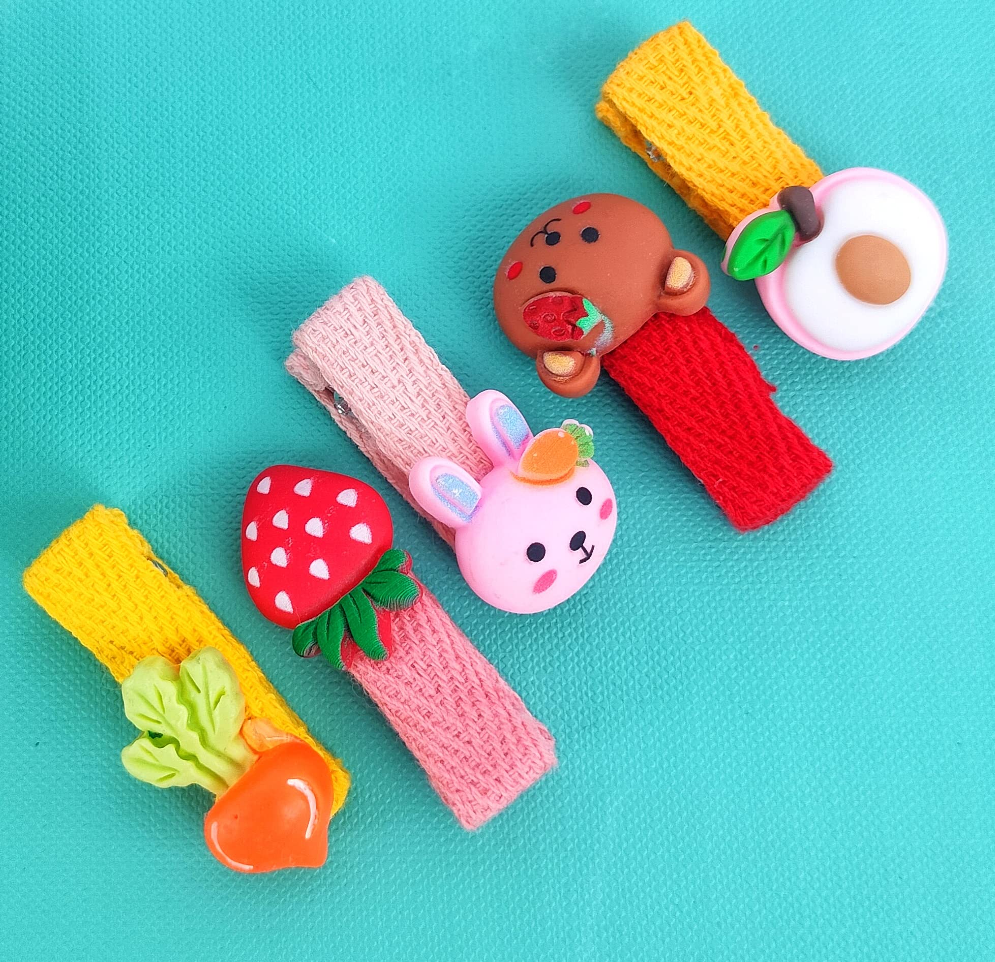ANNA CREATIONS Baby Girls Hair Clips - 26-Pack Cute Animal & Fruit Flower Hair Accessories with Ribbon Lining | Perfect for Toddler Birthday Gifts, Party Favors & Daily Hair Styling