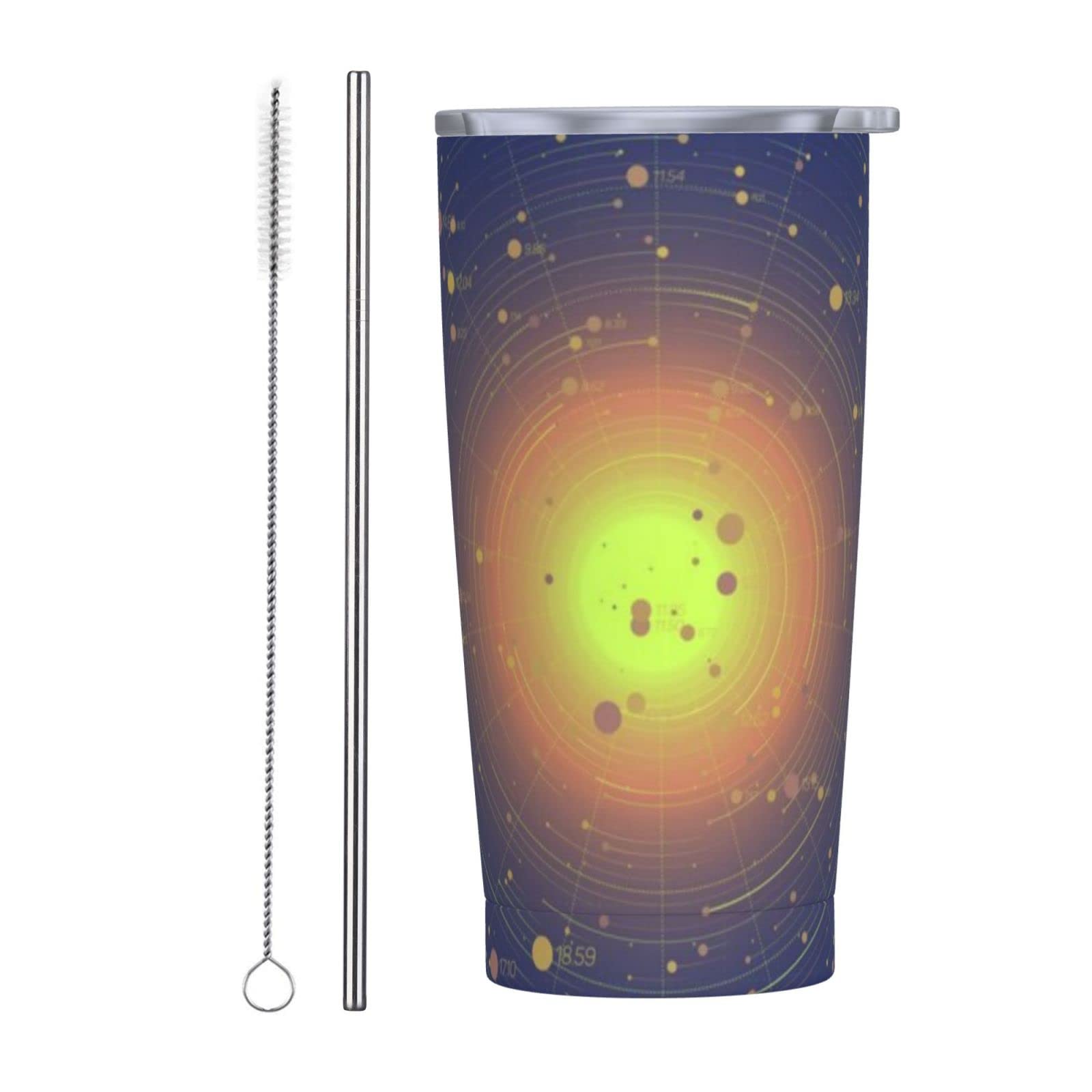 **20oz Stainless Steel Vacuum Insulated Travel Tumbler - Arcane Math Teacher Appreciation Gift with Straw Lid & Cleaning Brush - Perfect for Coffee, Tea, or Cold Drinks at Home, Office, or School**