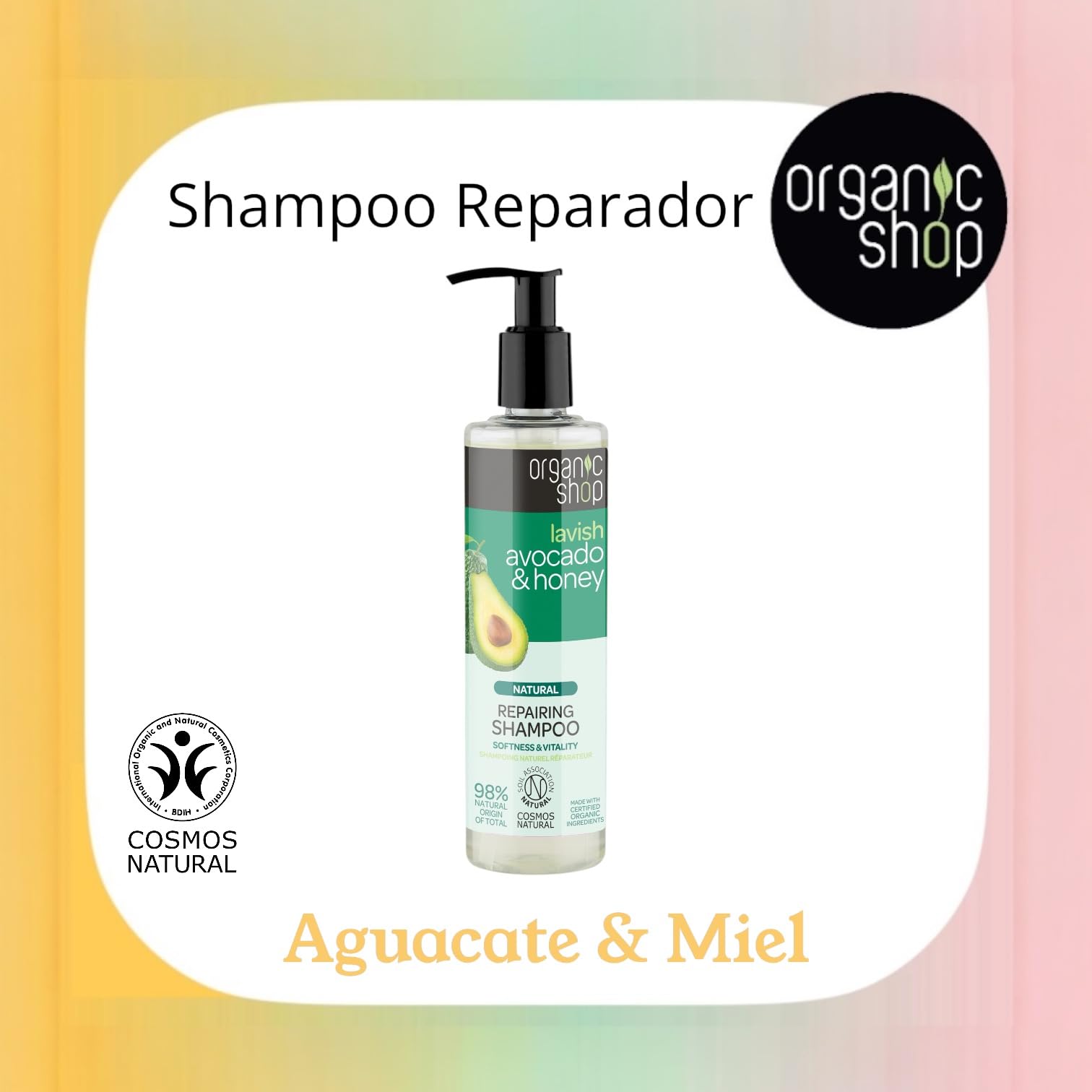 Natural Avocado & Honey Shampoo for Dry Hair - Moisturizing & Nourishing Hair Care - Perfect for Damaged Hair Repair & Daily Hydration
