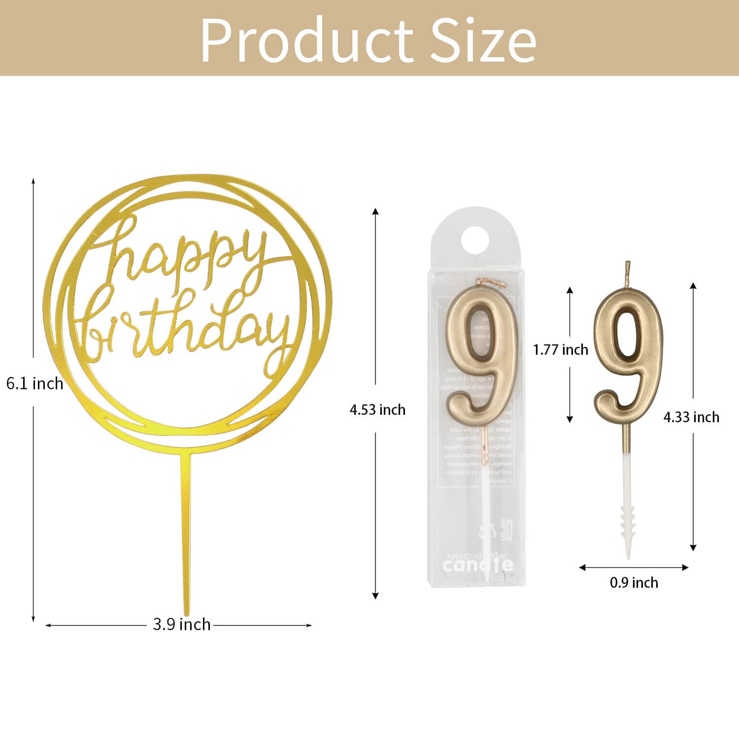 10-Piece Number Birthday Candles Set (0-9) - Sparkling Glitter Cake Toppers for Birthday Parties, Weddings & Celebrations - Perfect for Cakes, Cupcakes & Champagne Bottles