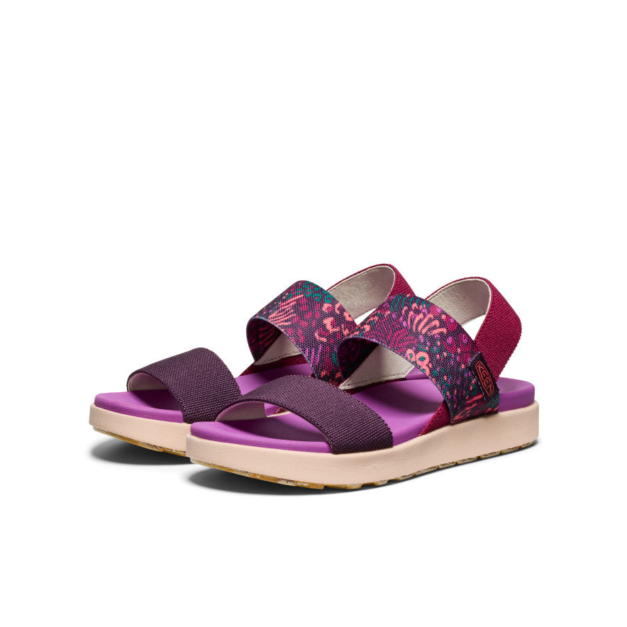 Women's Elle Backstrap Sandal - Comfortable Strappy Summer Sandals in Beaujolais/Plum Perfect | Perfect for Beach, Vacation & Casual Outings
