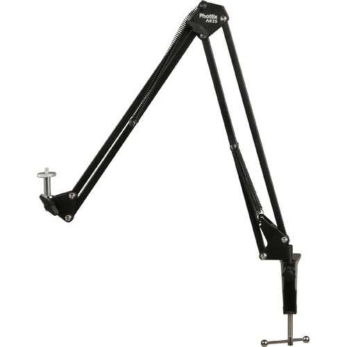 Phottix AR35 Adjustable Desktop Boom Arm Stand for Microphone, Podcast & Streaming - Perfect for Home Studio, Gaming & Office Setup