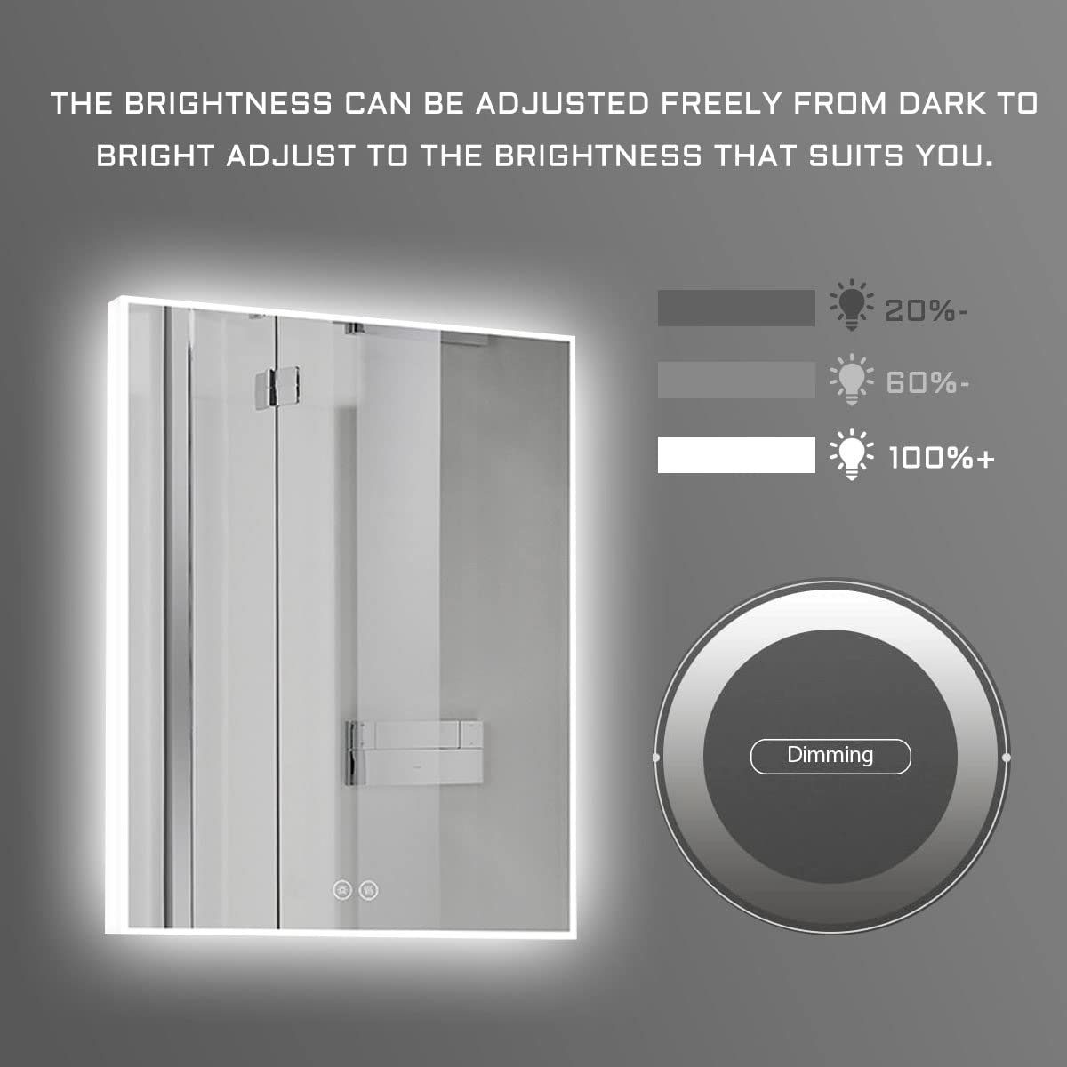 LED Bathroom Mirror with Lights - 71x32 Inch Anti-Fog Vanity Mirror with Touch Control, Vertical & Horizontal Mount for Makeup & Shaving - Perfect for Modern Bathrooms, Bedrooms and Dressing Rooms
