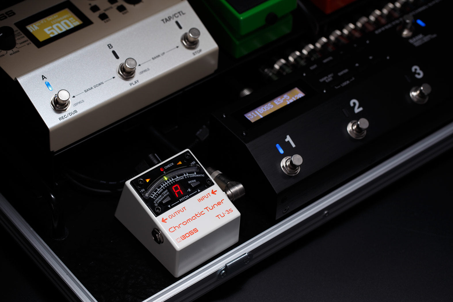 Boss TU-3S Chromatic Pedal Tuner - Compact & Accurate Guitar/Bass Tuner Pedal for Live Performance & Studio Recording