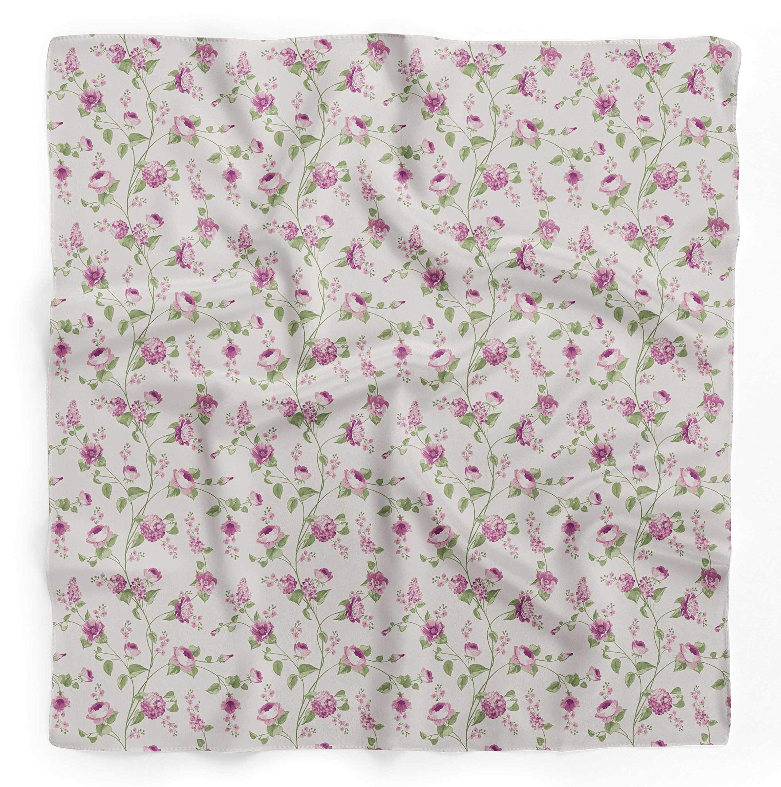 Bimba Printed Pure Silk Scarf - Elegant Hair Wrap, Neck Scarf & Head Bandana for Women | Perfect for Fashion Accessories, Beach Outfits & Special Occasions