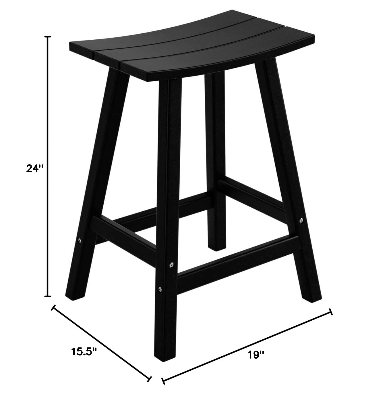 2-Piece WO Home Furniture Outdoor Patio Counter Stools Set - 24
