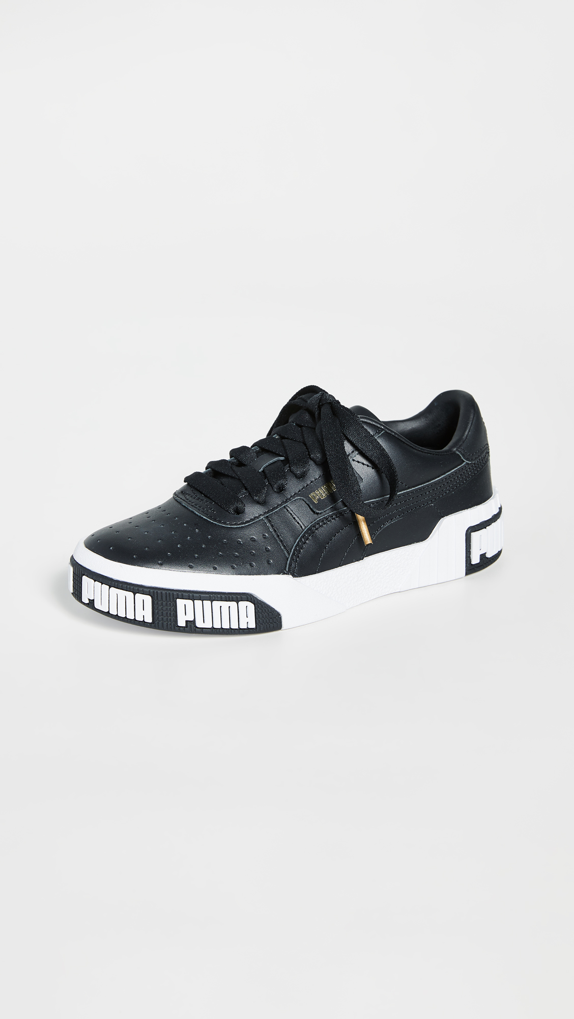 PUMA Women's Cali Bold Sneakers - Black & Metallic Gold - Size 6.5 US - Comfortable Athletic Shoes for Running, Gym & Casual Wear