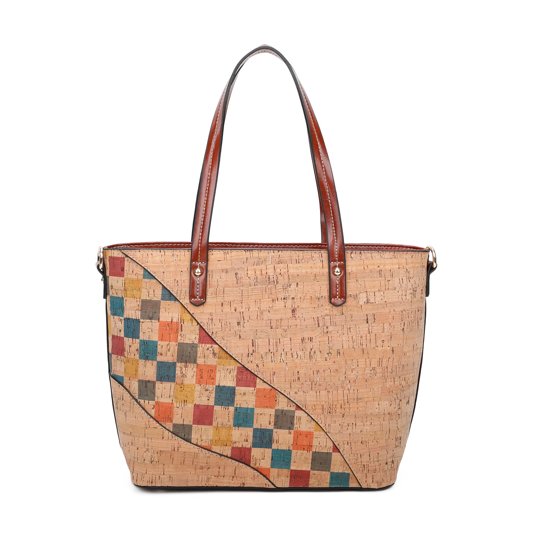 Superbia Women's Eco-Friendly Natural Cork Vegan Bag - Lightweight Backpack, Tote & Shoulder Bag with Organizer | Perfect for Work, Travel & Sustainable Fashion
