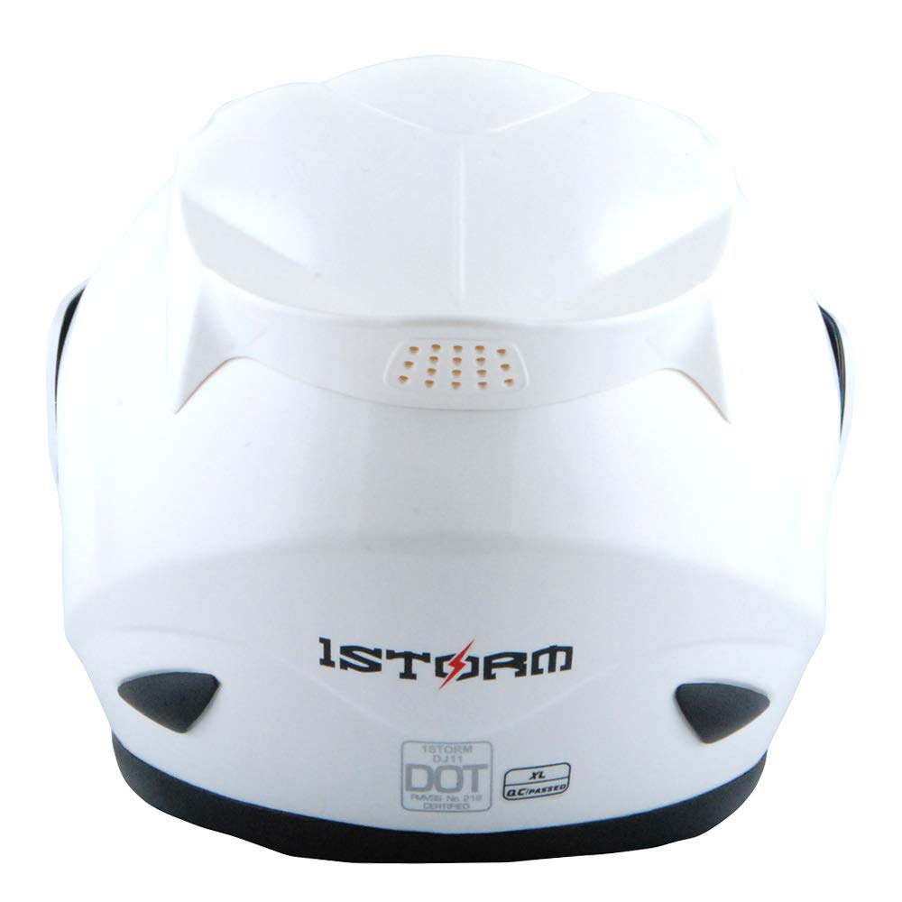 1Storm HJDJ11 DOT Approved Full Face Motorcycle Helmet - Mechanic Skull Design for Men & Women - Street Bike & Cruiser Riding Safety Gear - Ideal for Commuting, Racing & Urban Motorcycle Adventures