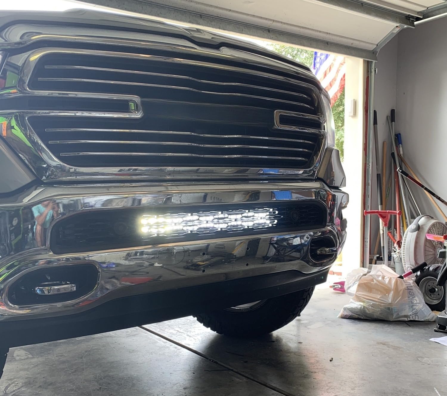 20-Inch LED Light Bar for 2019-2024 Dodge RAM Limited | 120W High Power Off-Road Light with Mounting Brackets & Wiring Kit | Perfect for Night Driving, Off-Roading & Truck Customization