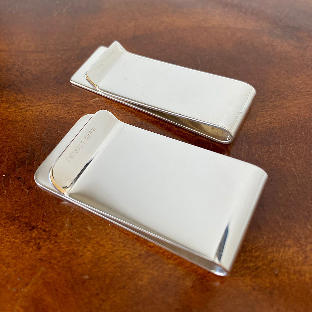 Premium Sterling Silver Engine Turned Money Clip - Elegant Bill Holder for Men's Wallet, Cash & Credit Cards - Perfect Gift for Graduation, Wedding & Business Professionals