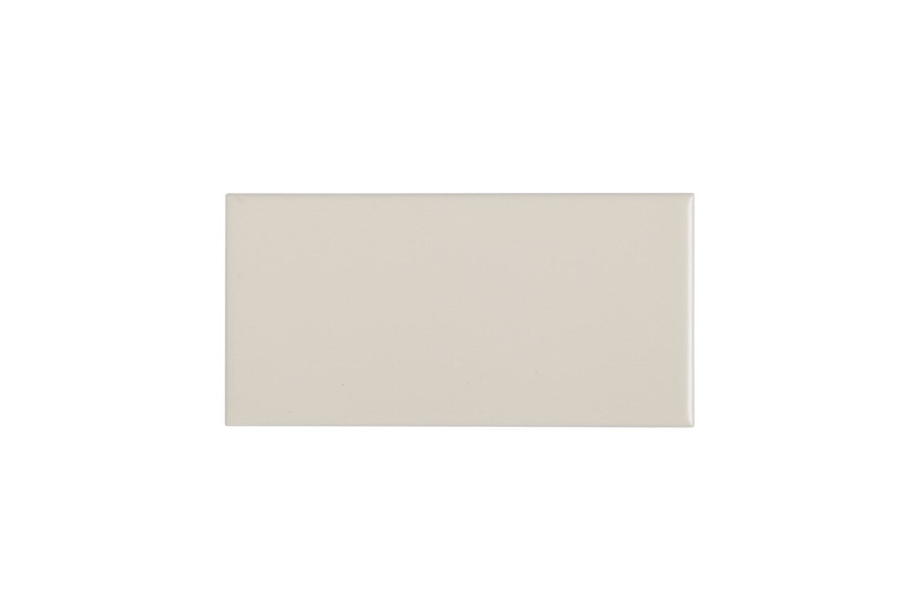 Waterproof 3x6 Bullnose Tile for Bathroom & Kitchen - Off White Matte Finish Ceramic Wall Tile - Perfect for Backsplash, Shower, and Flooring