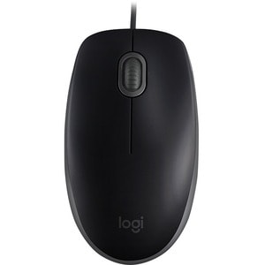 Logitech B110 Wired Optical USB Mouse - Black Ergonomic Computer Mouse for Office, Gaming & Home Use