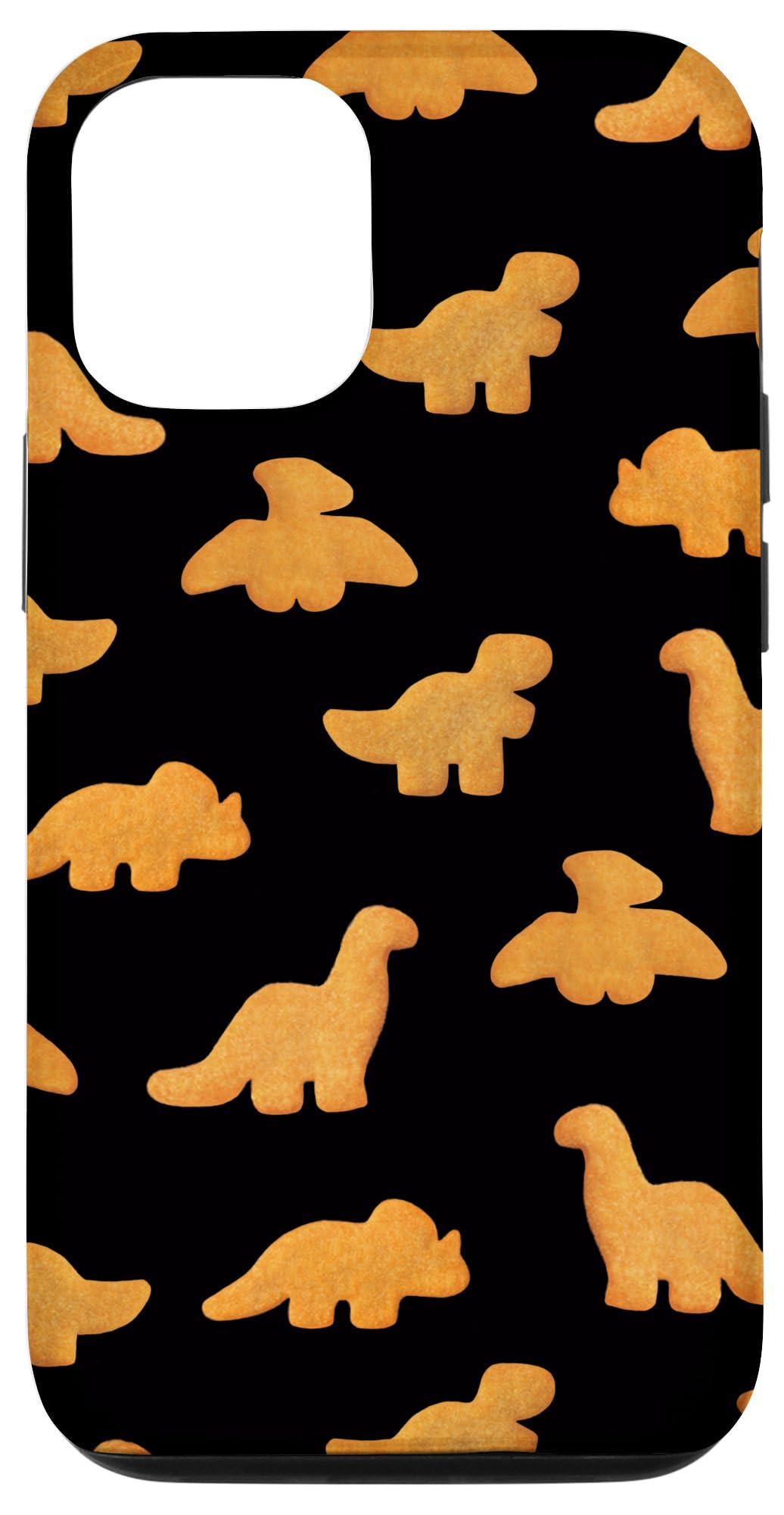 Funny Dinosaur Chicken Nuggets iPhone 12/12 Pro Case - Realistic Dino Pattern Protective Cover for Apple iPhone 12 & 12 Pro - Perfect for Jurassic Lovers, Gaming Enthusiasts & Dino-Themed Parties