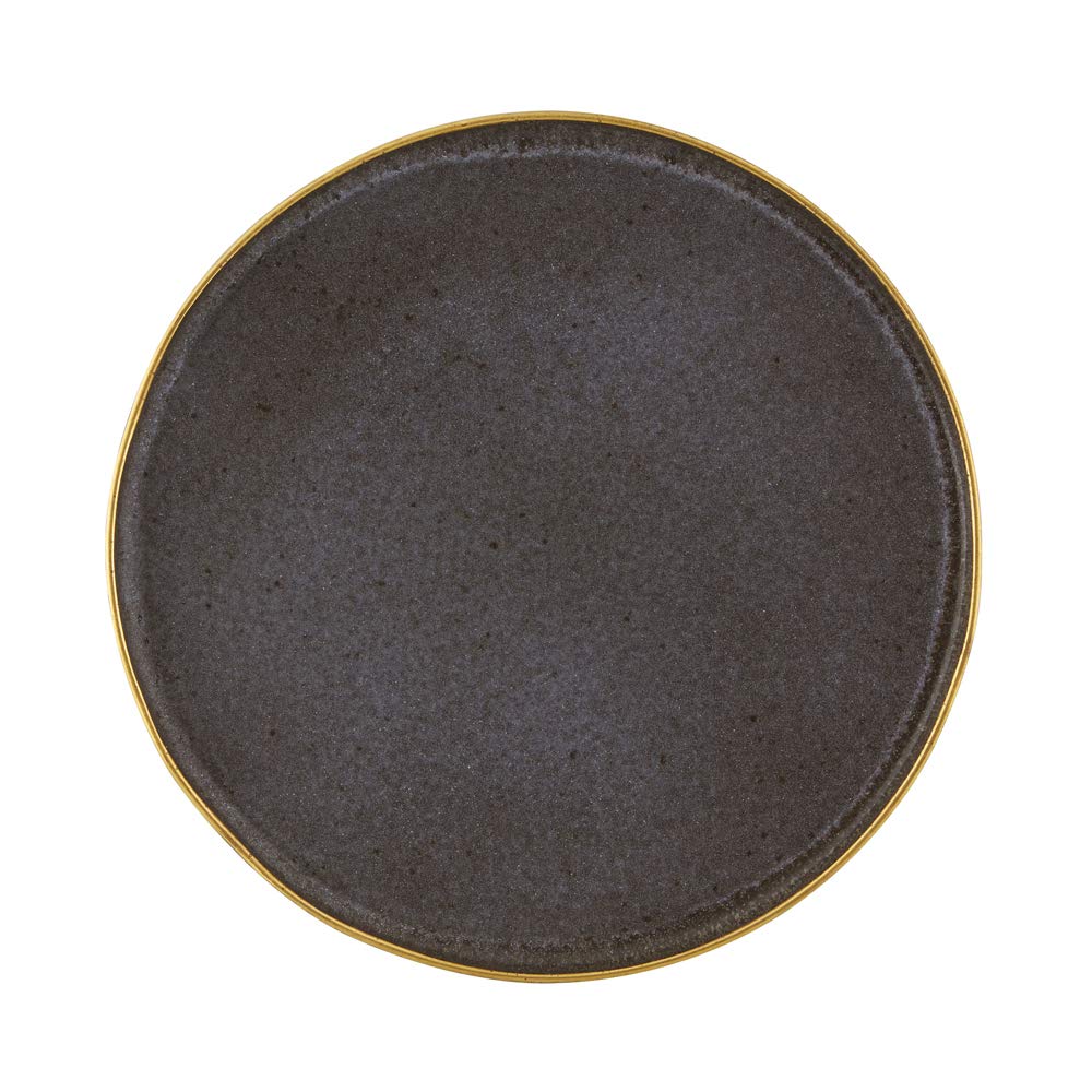 Vista Alegre Casa Alegre Gold Stone Charger Plate - 12 Inch Decorative Dinner Plate for Formal Dining, Wedding, Holiday Table Setting - Multicolor Handcrafted Porcelain Serving Platter
