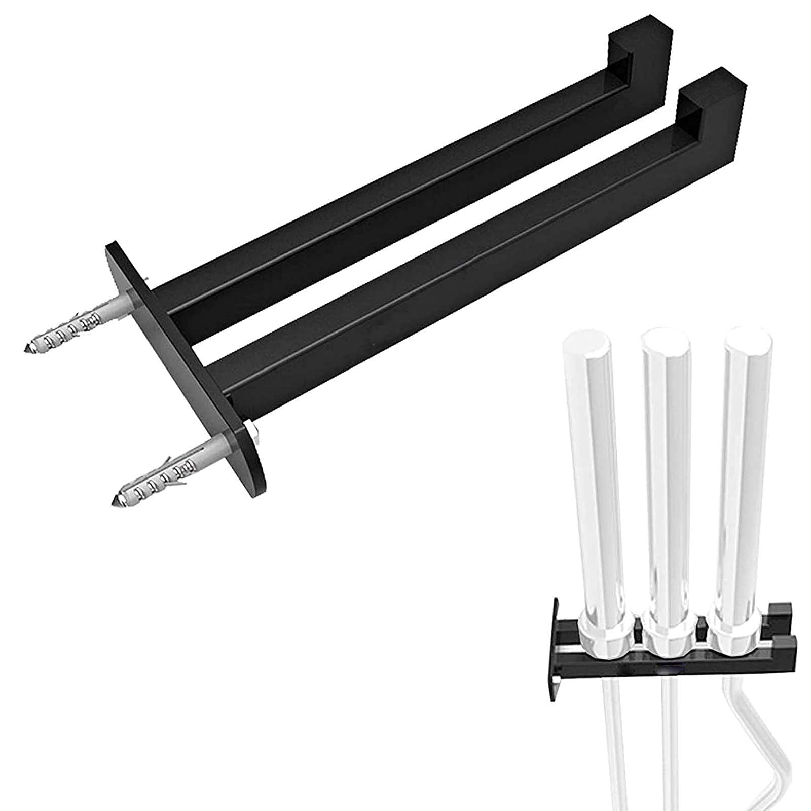 Barbell Bracket - Heavy Duty Wall Mounted Barbell Bar Storage Rack for Home Gym, Space Saving Sports Equipment Organizer | Perfect for Garage, Basement, and Fitness Room Organization