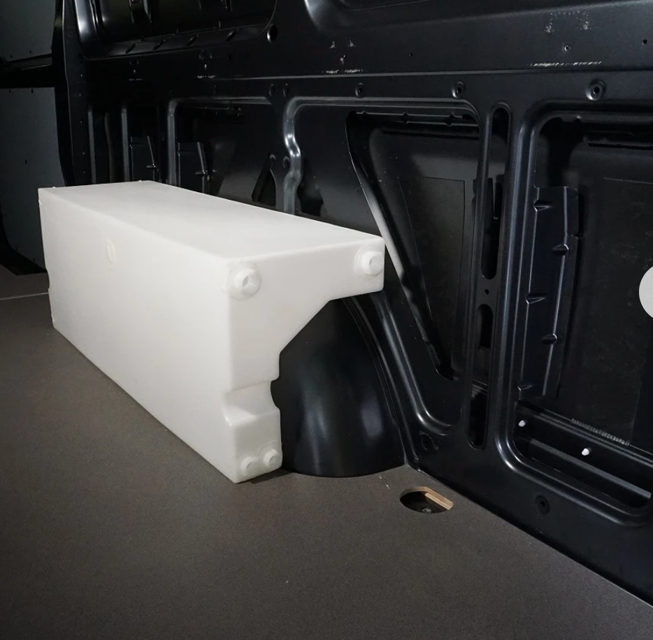 20 Gallon Polyethylene Water Tank for Sprinter Van - Over Fender Mount Fresh Water Storage - Perfect for RV Camping, Off-Grid Living & Emergency Water Supply