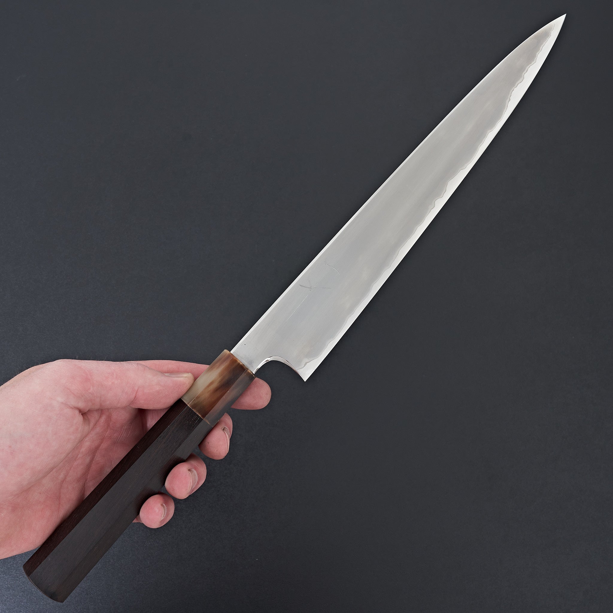 Hitohira Togashi Blue #1 Stainless Clad Kasumi Sujihiki 270mm Japanese Chef Knife with Ebony Handle - Perfect for Slicing Sashimi, Roast Beef & Boneless Meats