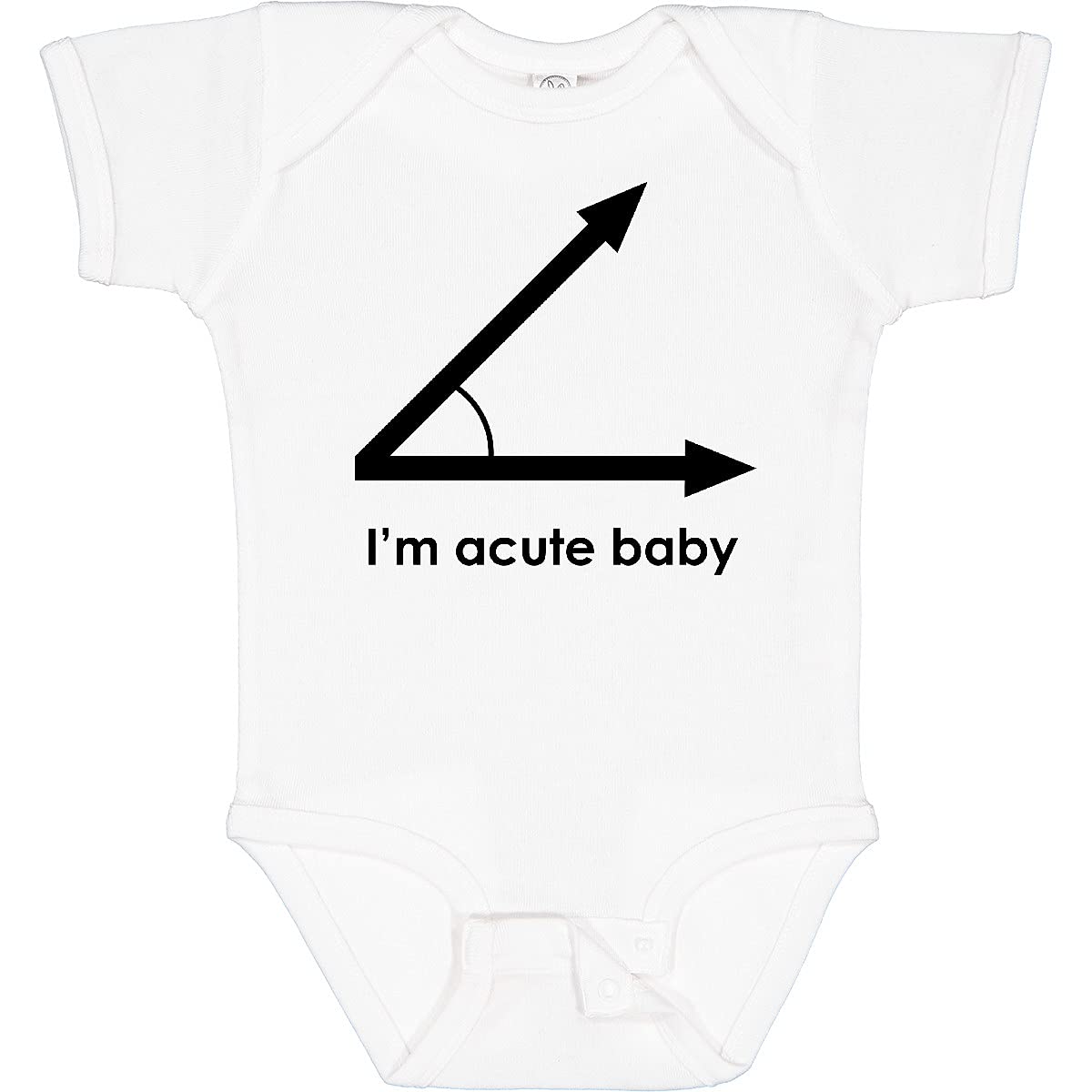 Inktastic 'I'm Acute' Funny Math Pun Baby Bodysuit - Cute & Comfortable Onesie for Infants, Toddlers & Newborns - Perfect Gift for Math Lovers, Science Geeks & Nerdy Parents - Great for Birthdays, Baby Showers & Everyday Wear