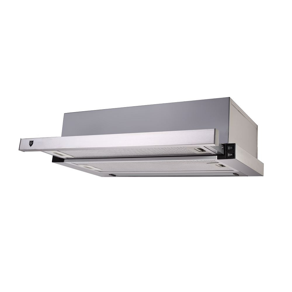 EF 90CM Kitchen Range Hood - TF 5293/90L Stainless Steel Cooker Hood with Powerful Extraction & LED Lighting - Perfect for Modern Home Kitchens & Open-Plan Living Spaces