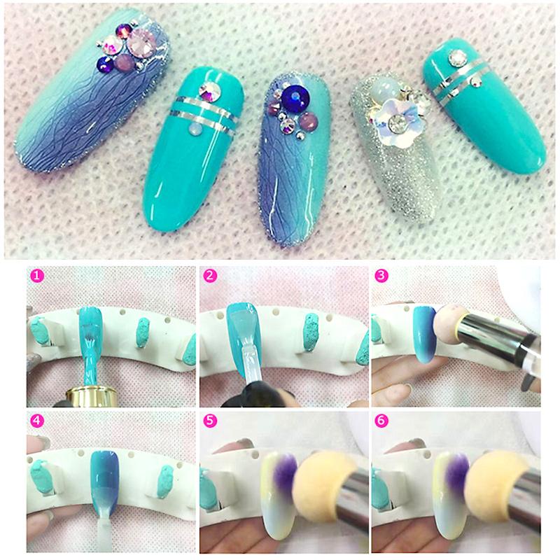 Professional Nail Art Sponge Tool for Ombre & Gradient Designs - Perfect for DIY Manicures, Salon Nails, and Home Nail Art Kits