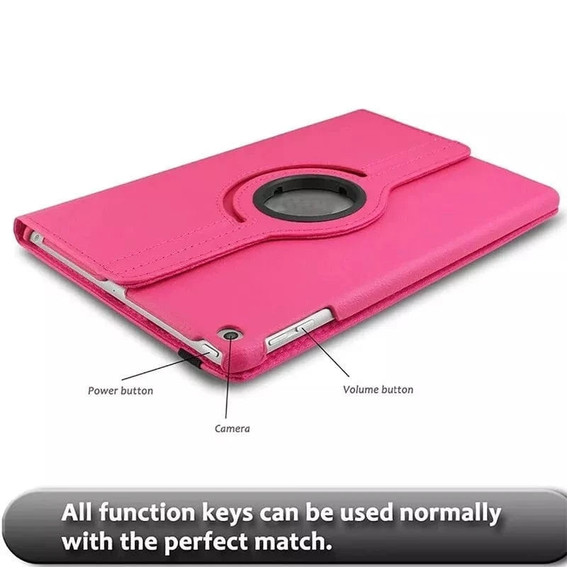 360° Rotating Genuine Leather Smart Case Cover for iPad Pro 12.9 4th Generation (2020) - Red | Slim Protective Stand Case with Auto Sleep/Wake | Perfect for Work, Travel & Home Use