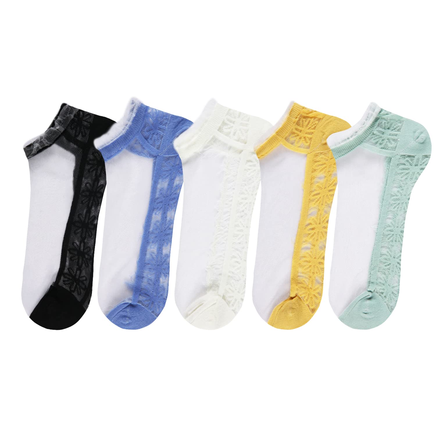 Benefeet Sheer Ankle Socks for Women - Crystal Transparent Summer Liner Socks for Casual & Dress Wear