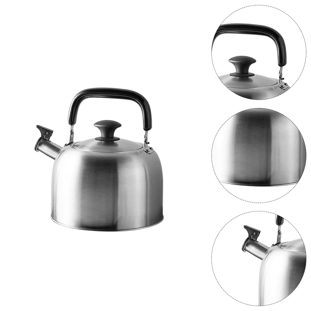 1pc Stainless Steel Whistling Tea Kettle - Portable & Durable for Home, Camping, Office - Perfect for Boiling Water, Making Tea, Coffee & Hot Beverages