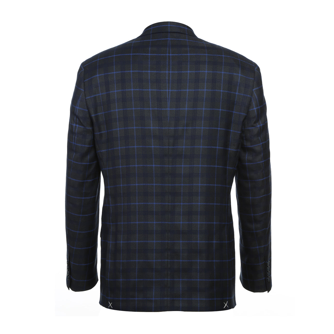 Renoir Blue Alessandro Vitello Slim Fit Checked Suit for Men - Blue 293 27 | Business Attire & Formal Events | Office Wear & Wedding Suits