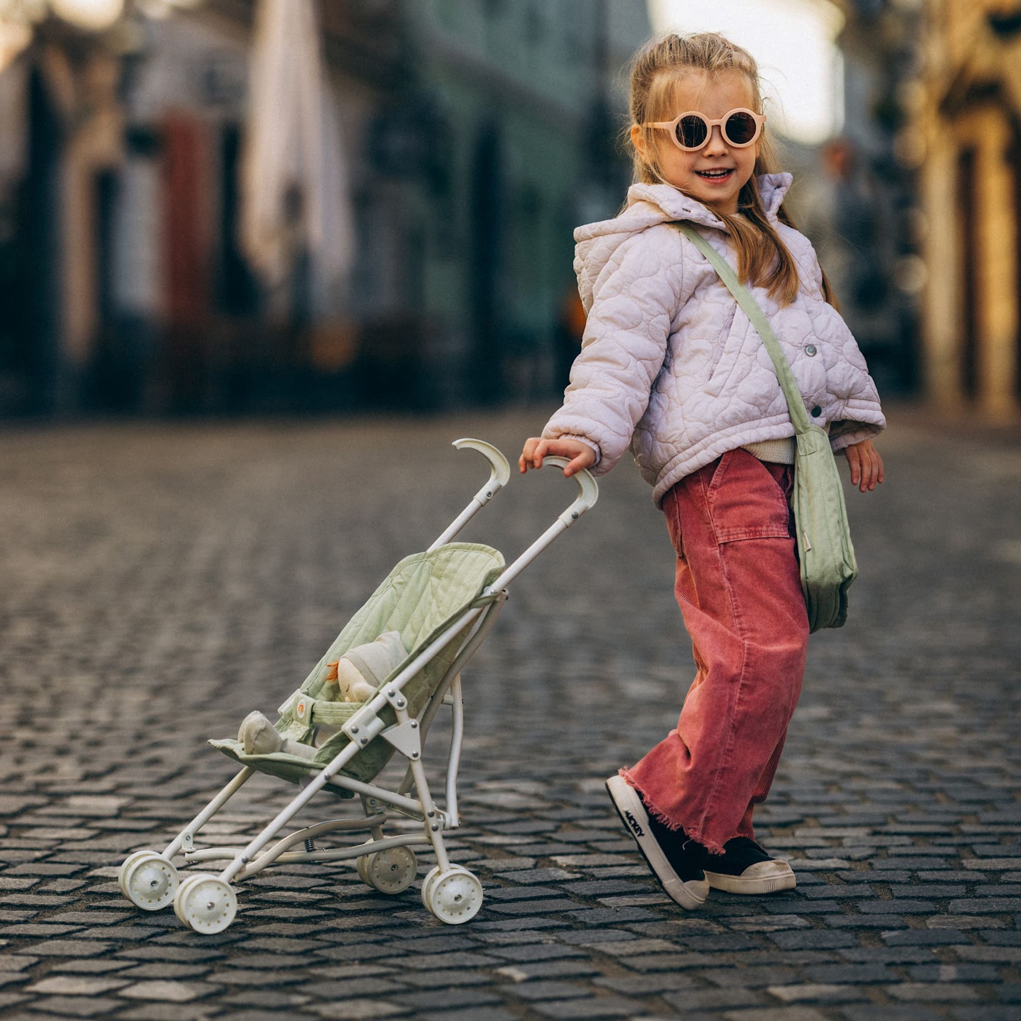 Sollie Stroller Seat in Sage Green - Lightweight & Adjustable Baby Stroller Accessory for Comfortable Walks, Travel, and Outdoor Adventures