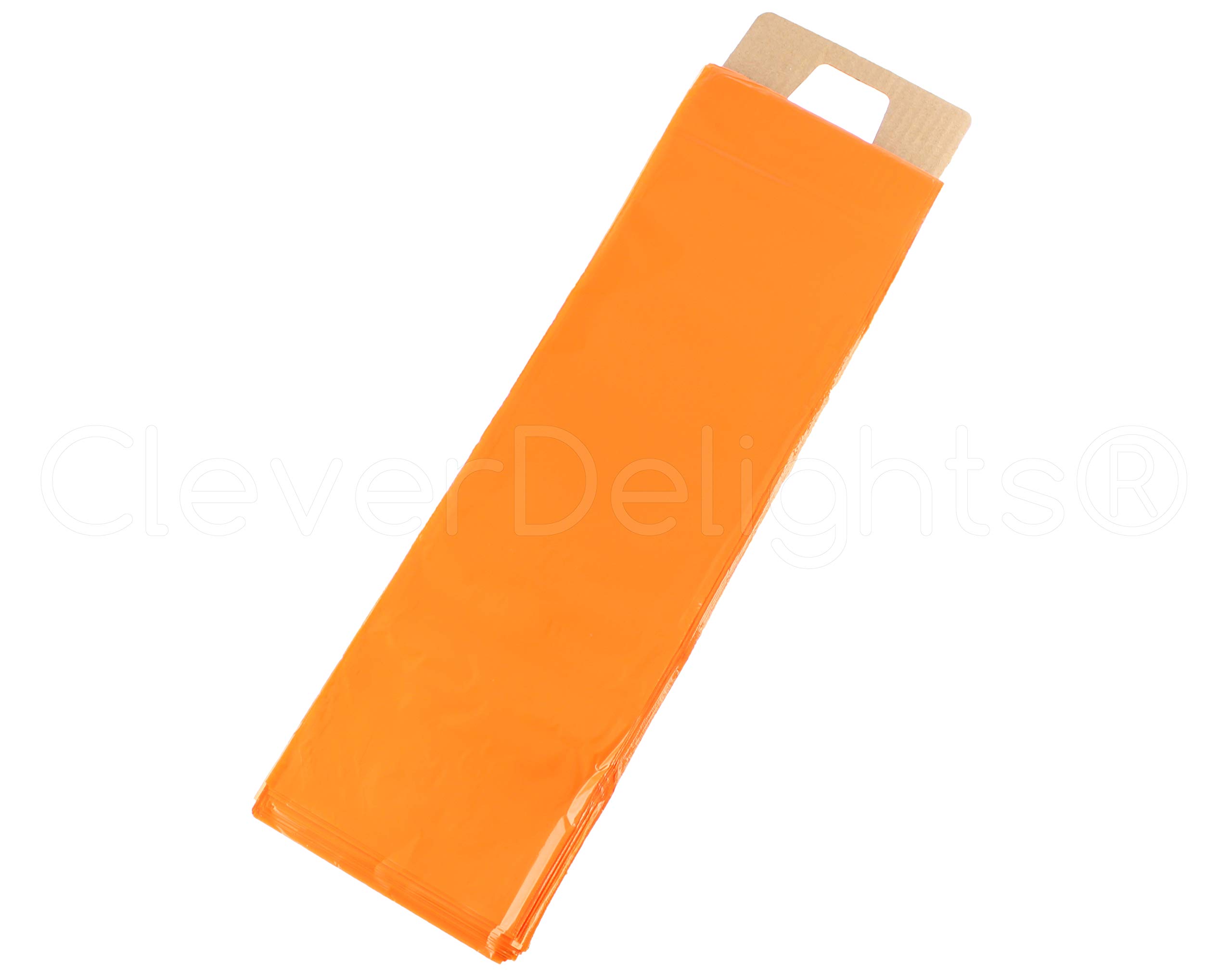 CleverDelights Orange Newspaper Bags - 6