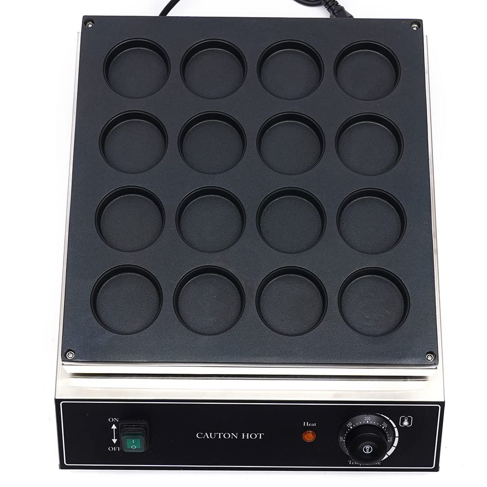 Non-Stick Cast Aluminum Pancake Waffle Maker - 110V Electric Red Bean Obanyaki Maker with 16 Pcs 2.56 Inch Molds for Waffles, Eggs & Pies - Perfect for Breakfast, Brunch & Dessert Making at Home