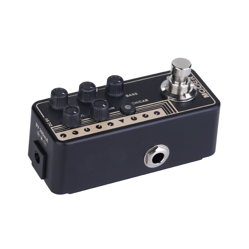 MOOER 012 US Gold 100 Guitar Digital Preamp Pedal - Professional Multi-Effects Processor for Electric Guitar, Bass & Acoustic - Perfect for Live Performances, Studio Recording & Home Practice