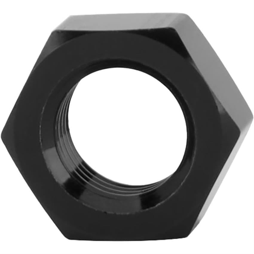 Black Aluminum Jam Nuts 1/2-20 Thread (12 Pack) - Secure Fasteners for Automotive, Machinery & DIY Projects