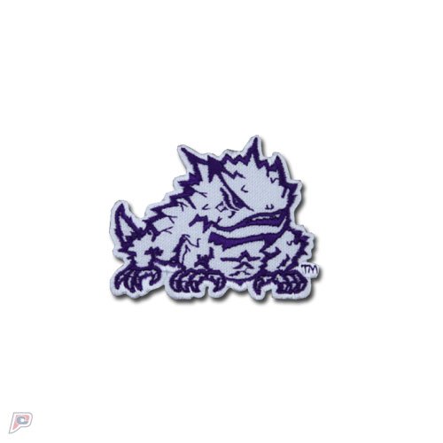 TCU Horned Frogs Primary Logo Iron On Embroidered Patch - Small Size for Jackets, Hats & Bags - Perfect for College Fans & Alumni Gifts