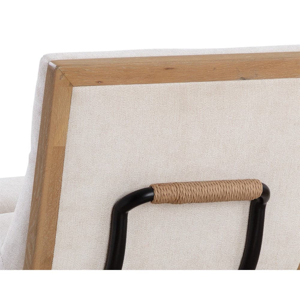 Stylish Abilene Counter Stool in Polo Club Muslin Fabric - Perfect for Kitchen Islands, Breakfast Bars & Home Decor