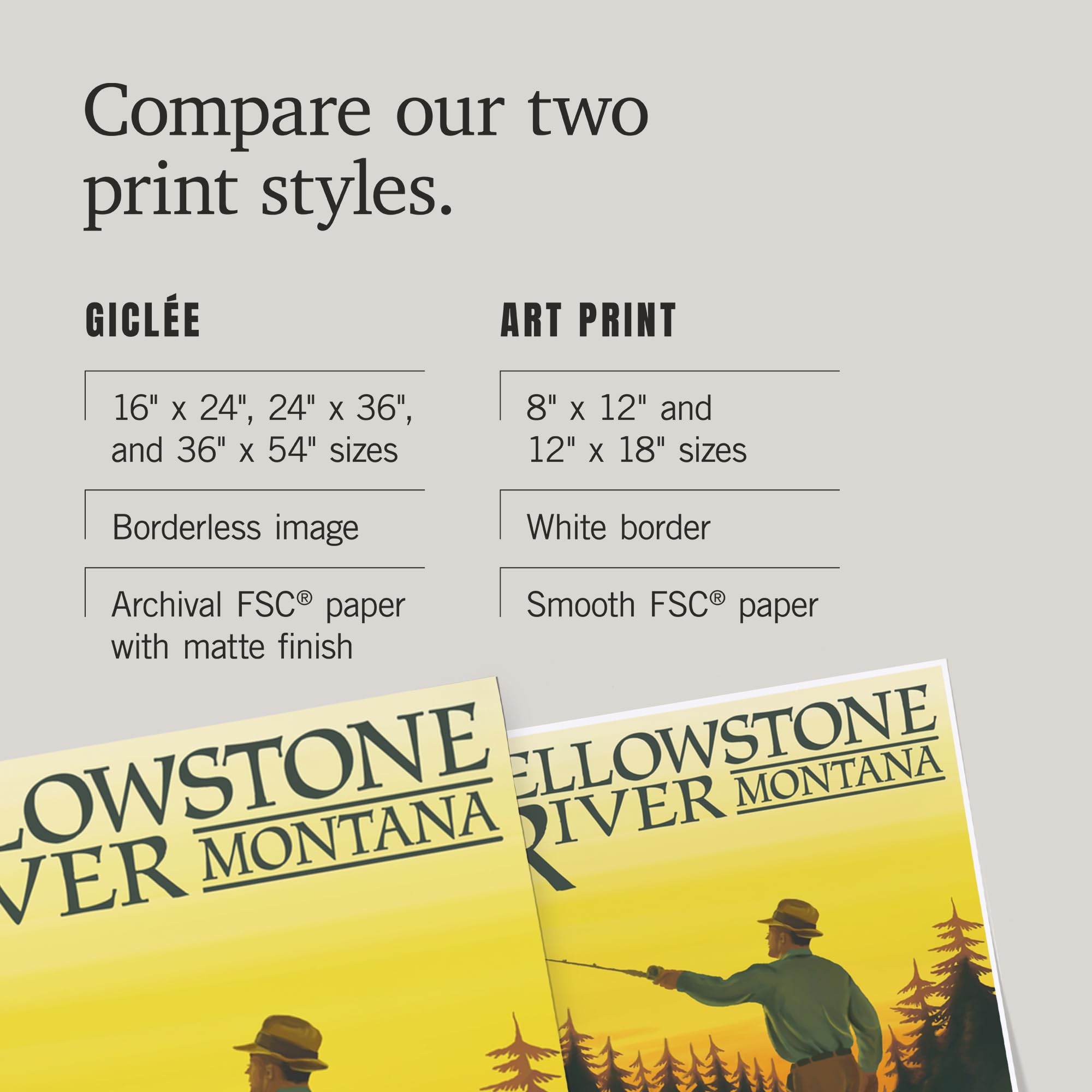 Lantern Press 16x24 Inch Giclee Art Print - Yellowstone River Montana Fly Fishing Landscape Wall Decor | Perfect for Home, Office & Cabin Decor