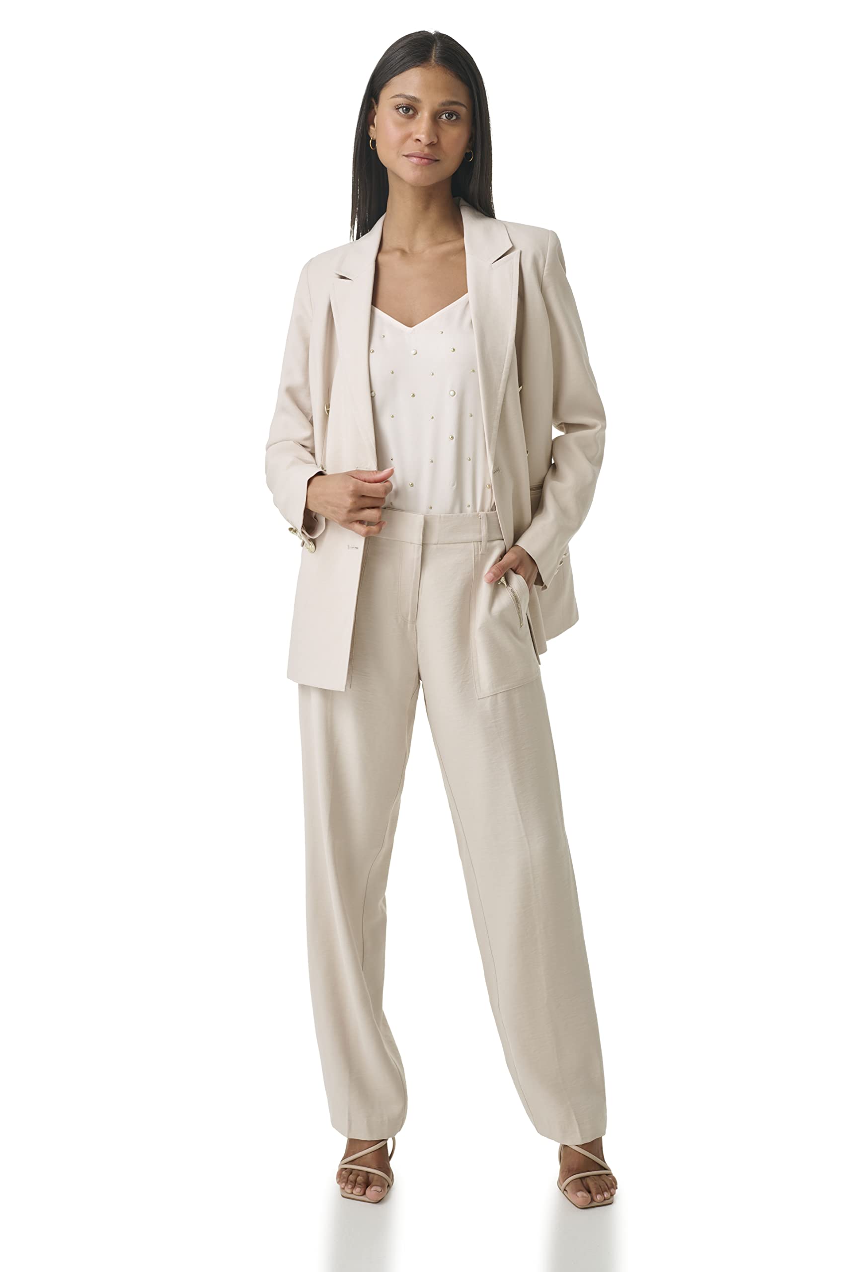 KARL LAGERFELD Women's Long Sleeve Blazer Jacket - Slim Fit Fashion Blazer for Office, Business & Formal Occasions