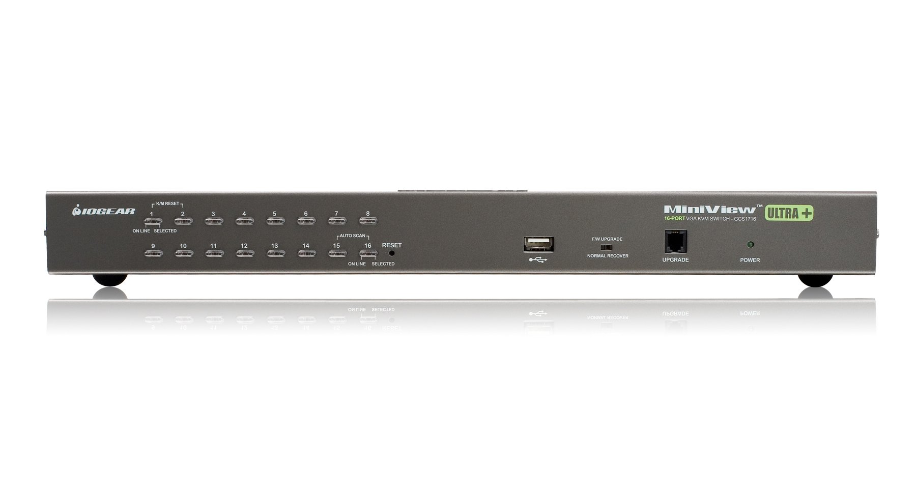 IOGEAR 16-Port USB PS/2 Combo KVM Switch with Cables - TAA Compliant - Control Multiple Computers from One Keyboard/Mouse/Monitor - Ideal for Server Rooms, Data Centers & Office Workstations