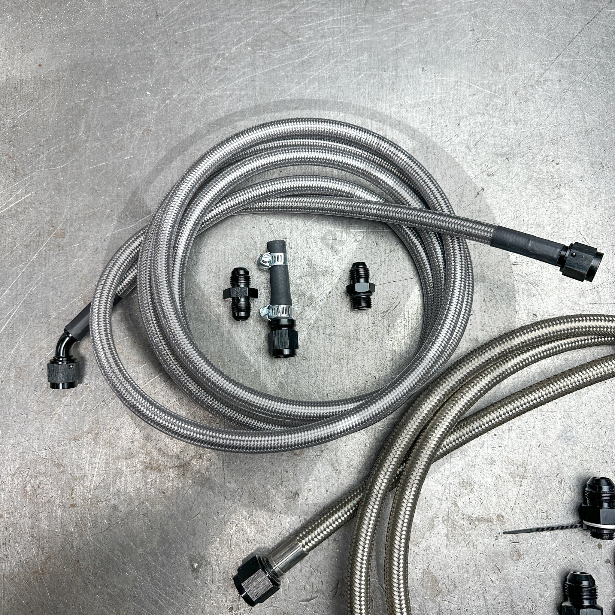 96-01 Acura Integra E85 Compatible Stainless Steel Fuel Lines Kit - 8AN Feed & 6AN Return for High Performance & Racing Applications