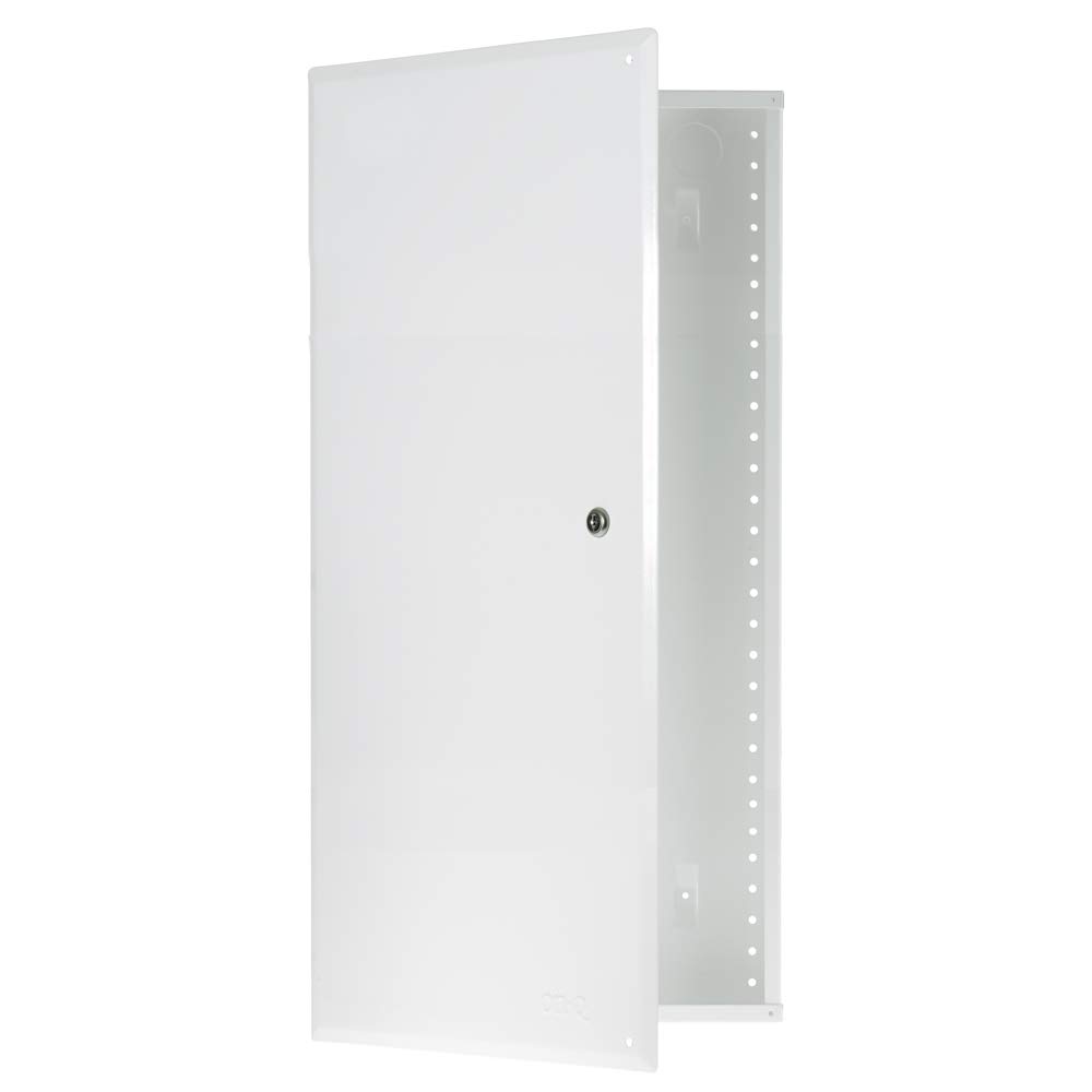 Legrand EN2850 28-Inch Metal Media Enclosure with Hinged Door & Key Lock - Cable Management Box for Hiding Wires & Storing Electronics - Ideal for Home Theater, Office Network & Smart Home Setup