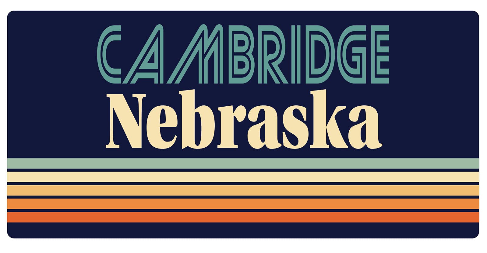 Cambridge Nebraska 5 x 2.5-Inch Retro Fridge Magnet - Vintage Souvenir for Refrigerator, Office & Home Decor - Perfect for Collectors, Travel Lovers & Gift Giving