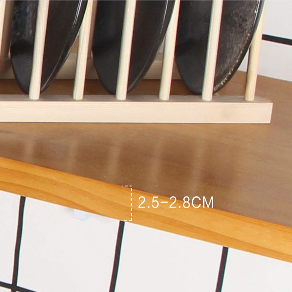 Solid Wood Wall-Mounted Folding Desk - American Country Style Kitchen Pub Table with Metal Frame | Space-Saving Computer Desk for Small Apartments, Home Office & Coffee Bars
