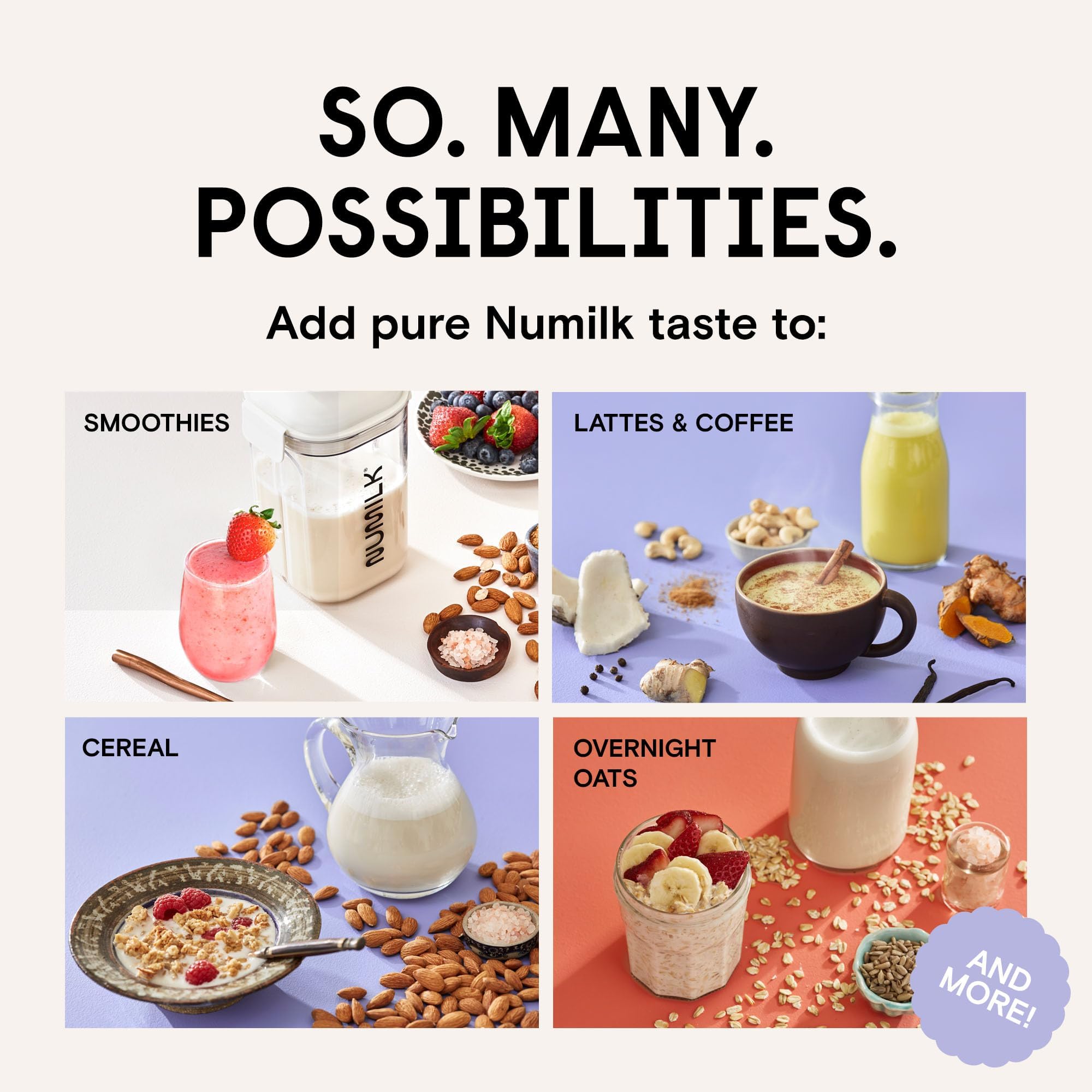Numilk Pouches Variety 12-Pack (8 Original Almond & 4 Vanilla Pistachio) - Instant Creamy Plant-Based Milk - Works with Numilk Nut Milk Maker - Makes 32oz per Pouch - Perfect for Smoothies, Coffee & Healthy Breakfasts