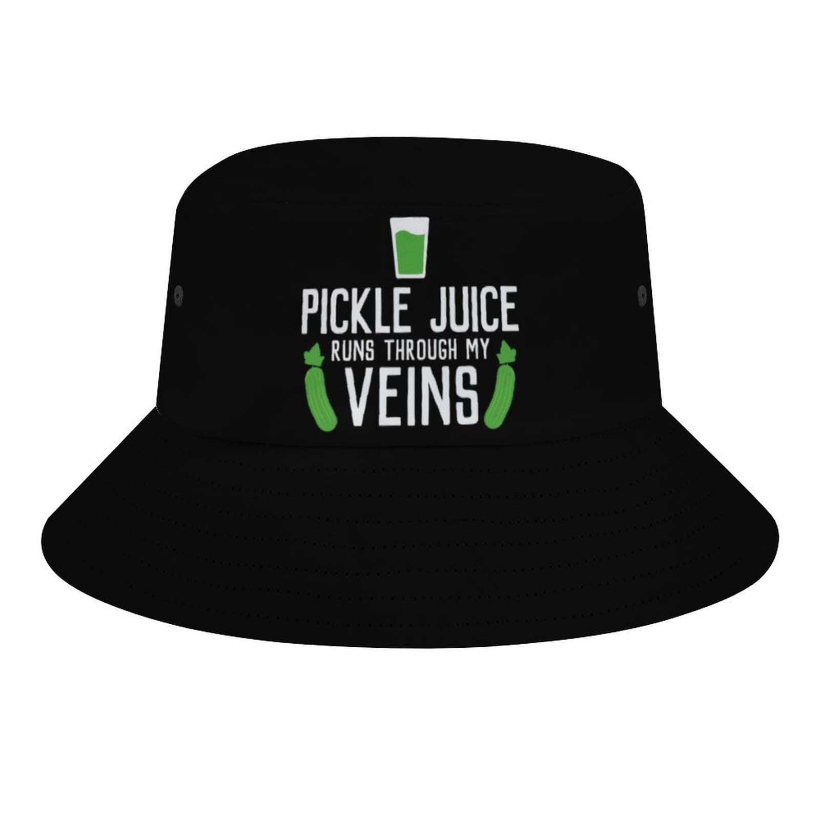 Funny Pickles Bucket Hat - Lightweight Packable Sun Hat for Women & Men - Summer Beach Travel Hat - Outdoor Fisherman Hat for Boys & Girls - Perfect for Beach Vacations, Fishing Trips & Outdoor Adventures
